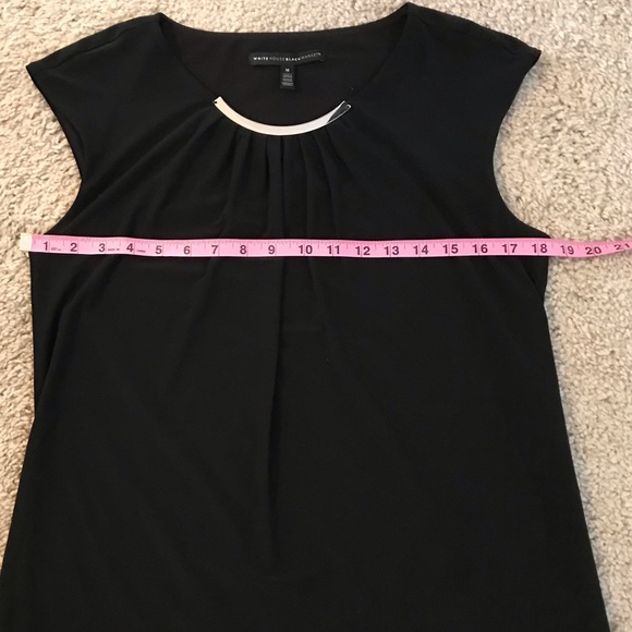 WHBM black knit shell with silver hardware - Picture 11 of 12